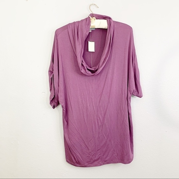 PLEIONE Dusty Purple Cowl Neck Tunic - Picture 1 of 6